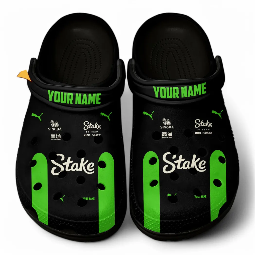 Stake Crocs, All Over Print Crocs Stake - Black CAR41704092502