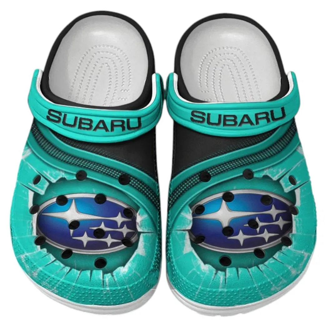 Subaru Crocs Clogs Men Women, Gift For Subaru Fan CAR188032025142 - Cyan