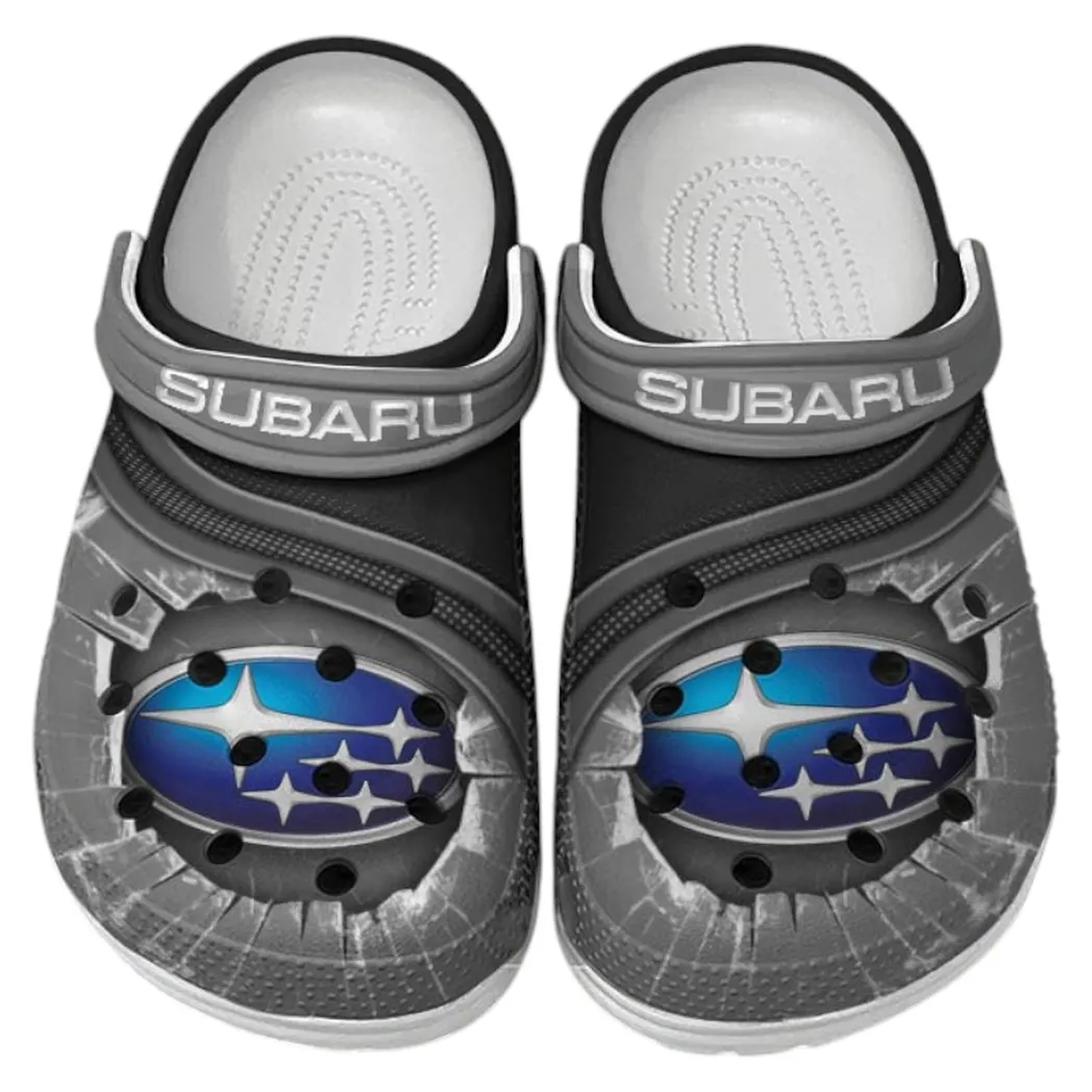 Subaru Crocs Clogs Men Women, Gift For Subaru Fan CAR188032025142 - Gray