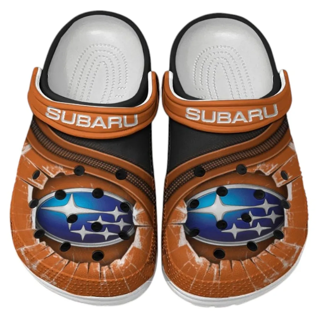 Subaru Crocs Clogs Men Women, Gift For Subaru Fan CAR188032025142 - Orange