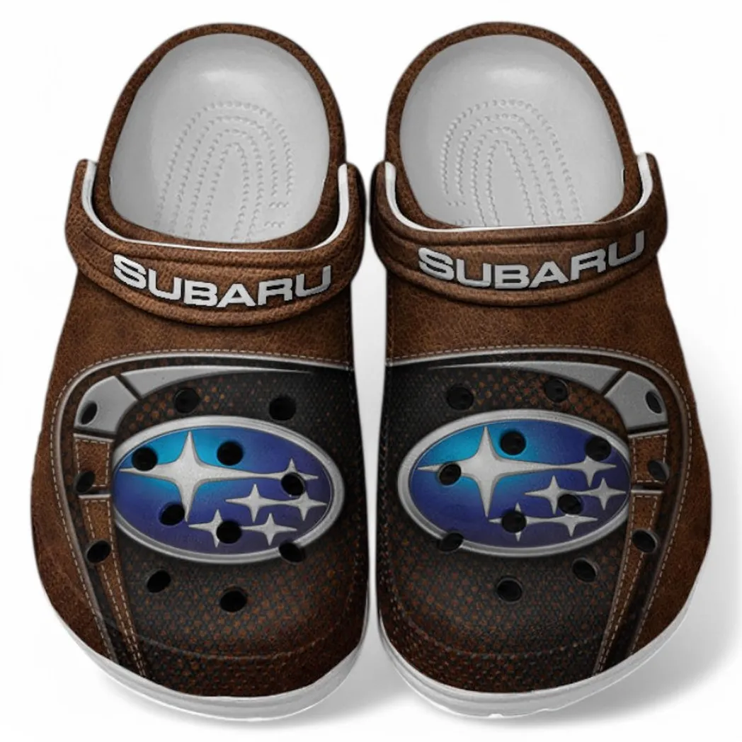 Subaru Crocs Sandals For Men Women, Gift For Subaru Fan CAR177031425622 - Brown