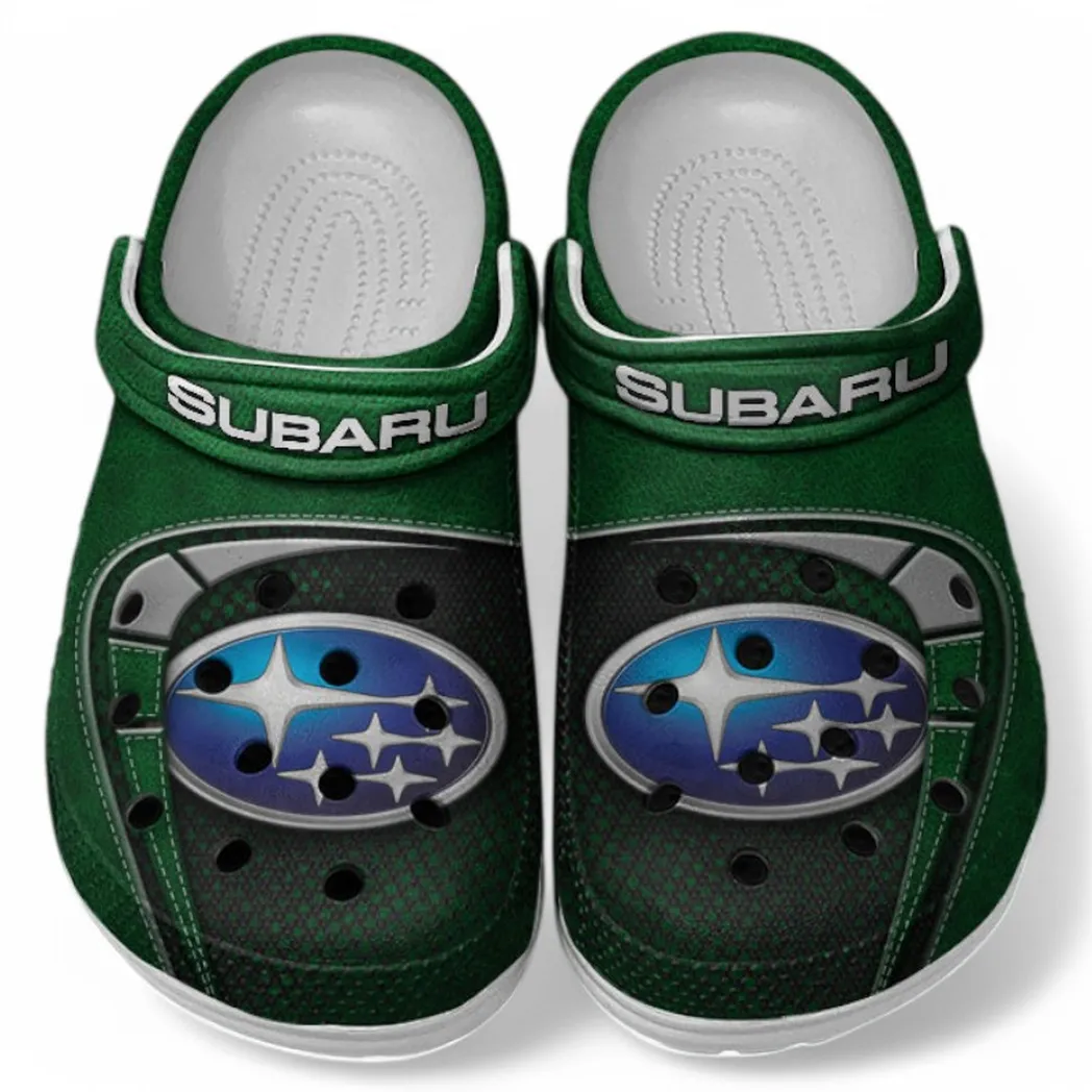 Subaru Crocs Sandals For Men Women, Gift For Subaru Fan CAR177031425622 - Green