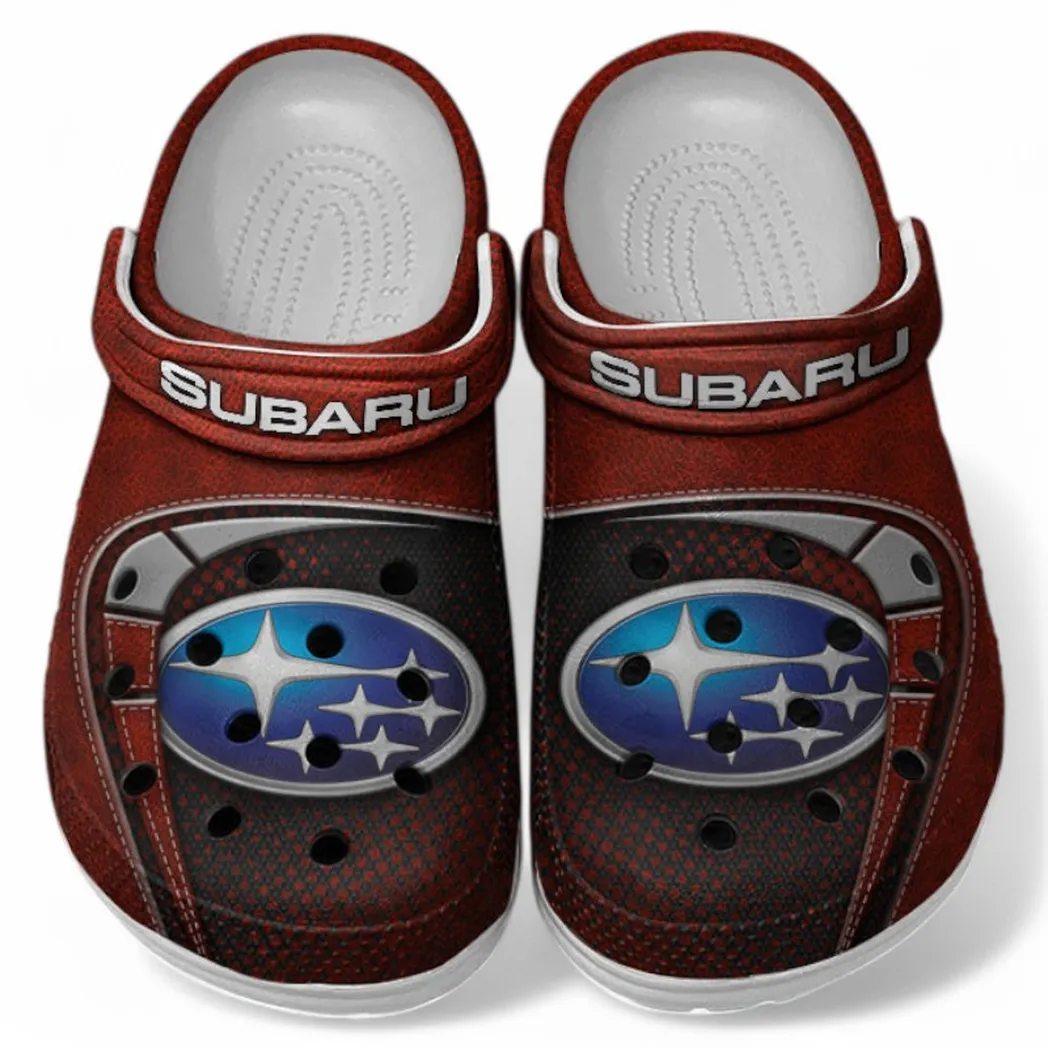 Subaru Crocs Sandals For Men Women, Gift For Subaru Fan CAR177031425622 - Red