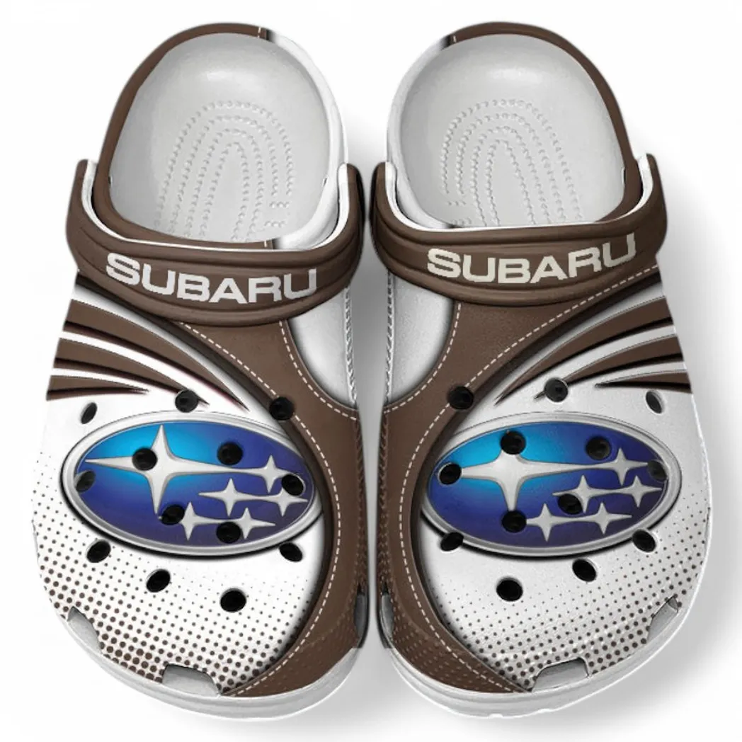 Subaru Crocs Sandals For Men Women, Gift For Subaru Fan CAR181031525714 - Brown