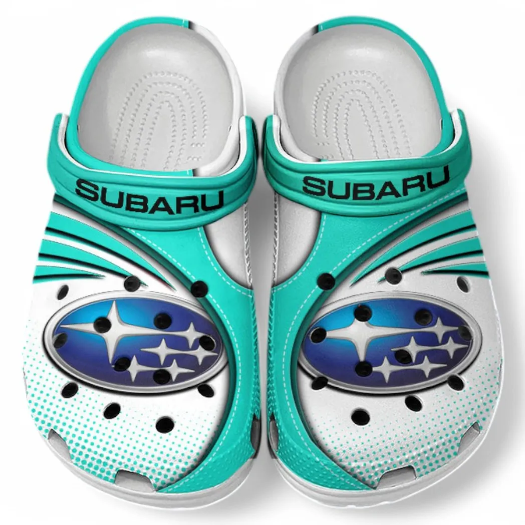Subaru Crocs Sandals For Men Women, Gift For Subaru Fan CAR181031525714 - Cyan