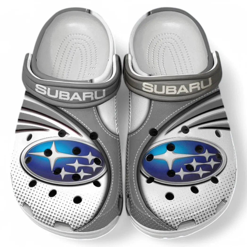 Subaru Crocs Sandals For Men Women, Gift For Subaru Fan CAR181031525714 - Gray