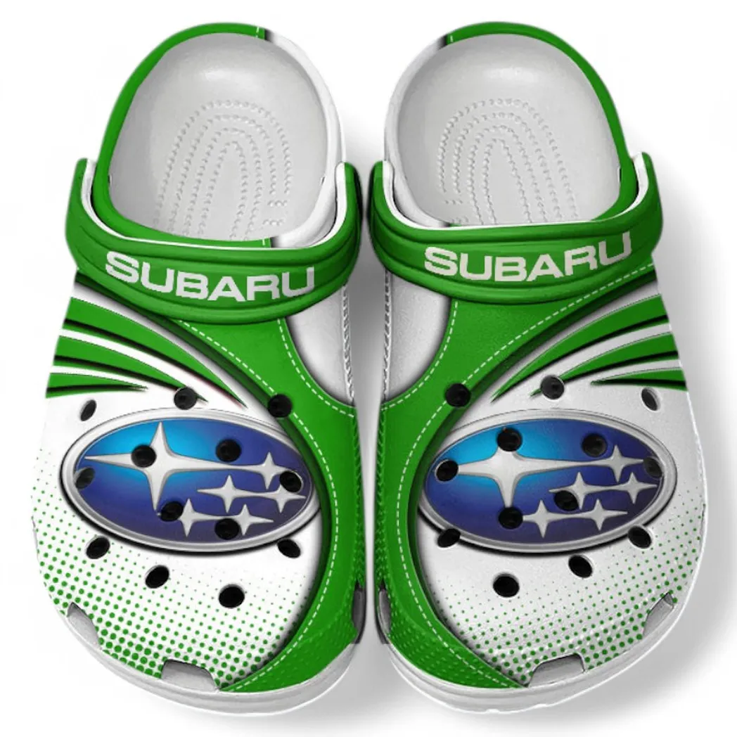 Subaru Crocs Sandals For Men Women, Gift For Subaru Fan CAR181031525714 - Green