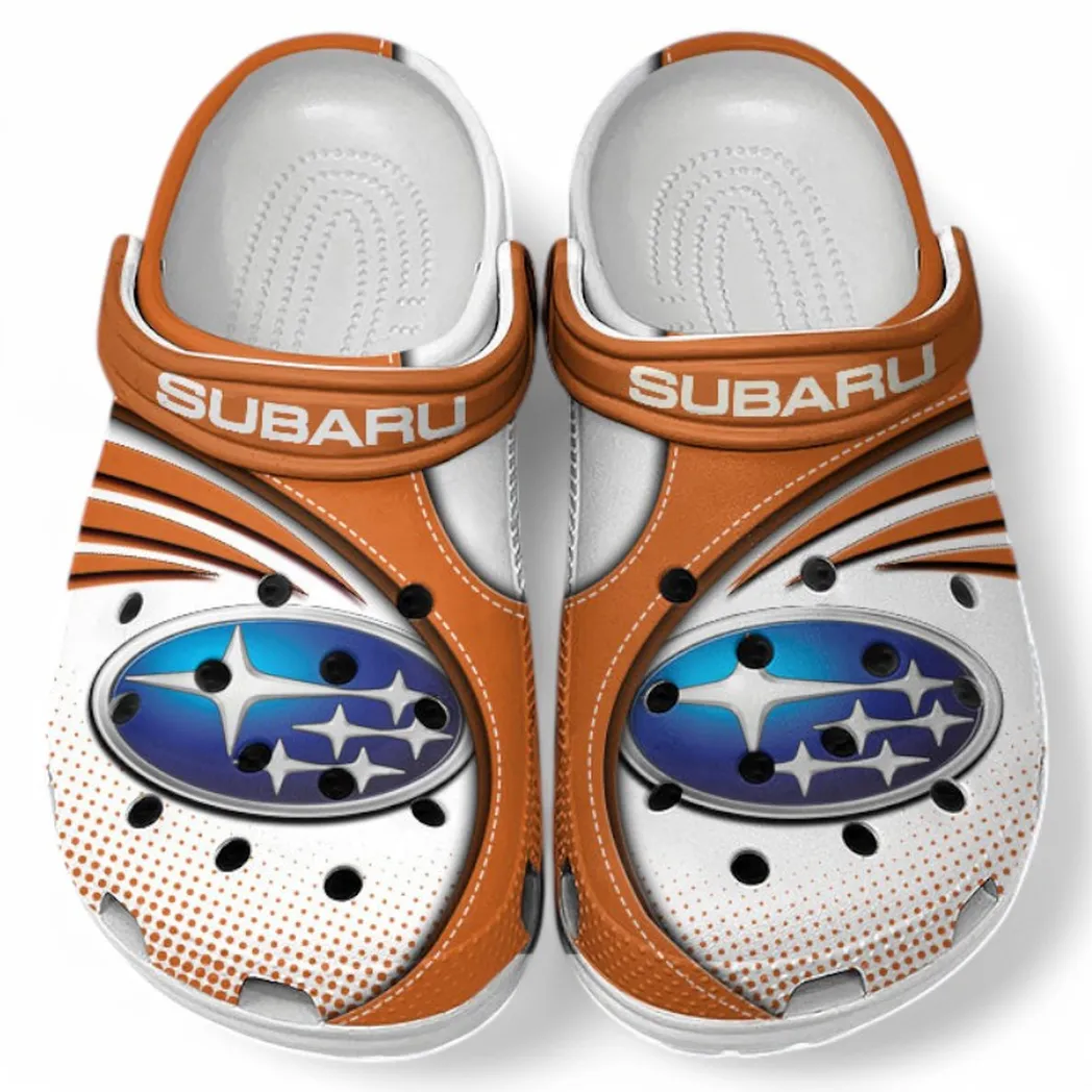Subaru Crocs Sandals For Men Women, Gift For Subaru Fan CAR181031525714 - Orange