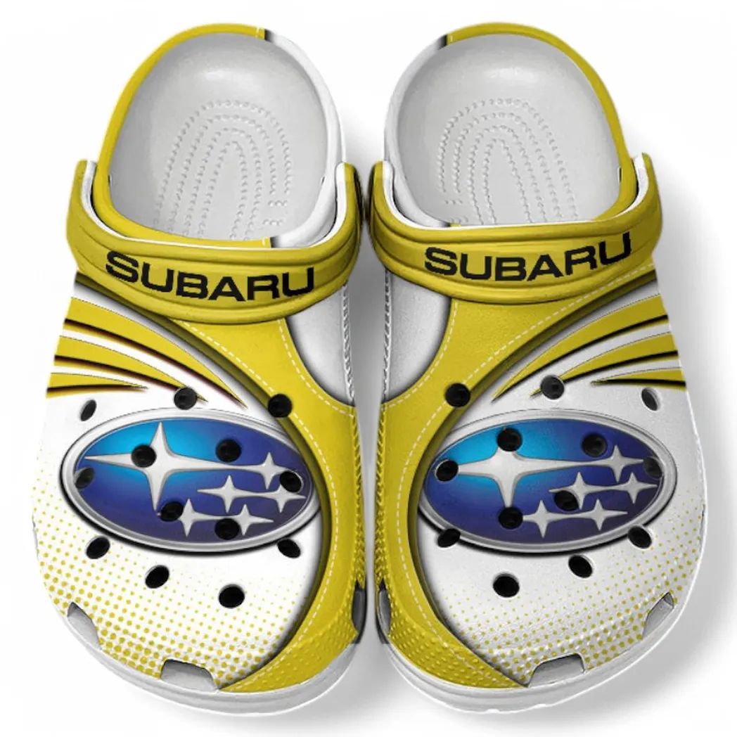 Subaru Crocs Sandals For Men Women, Gift For Subaru Fan CAR181031525714 - Yellow