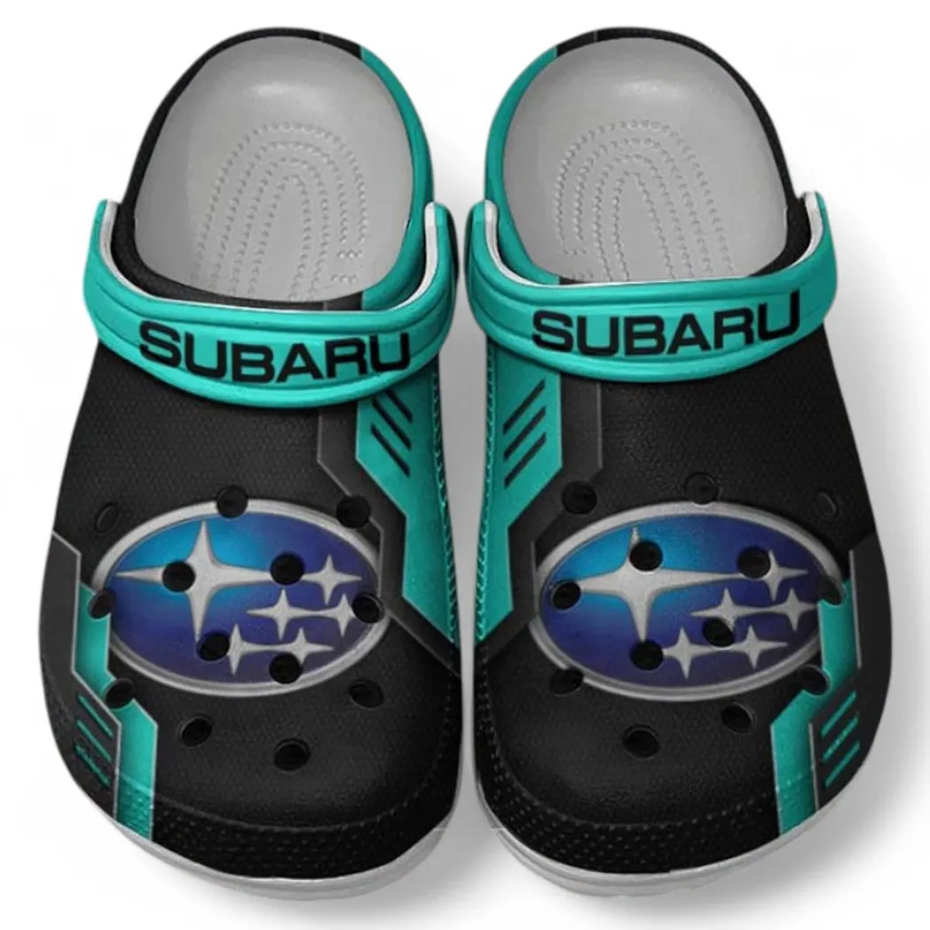 Subaru Crocs Shoes, Clogs Men Women, Gift For Subaru Fan CAR185031525277 - Cyan