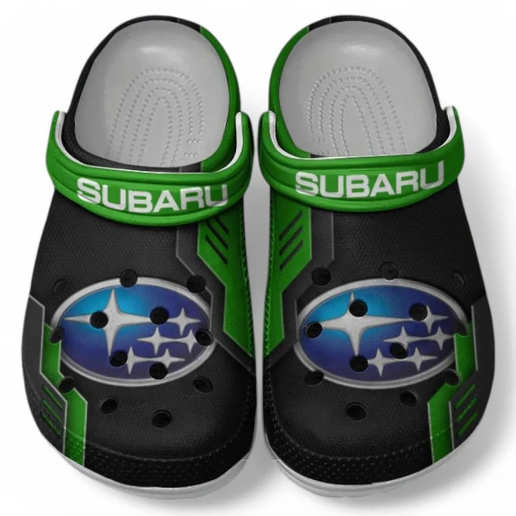 Subaru Crocs Shoes, Clogs Men Women, Gift For Subaru Fan CAR185031525277 - Green
