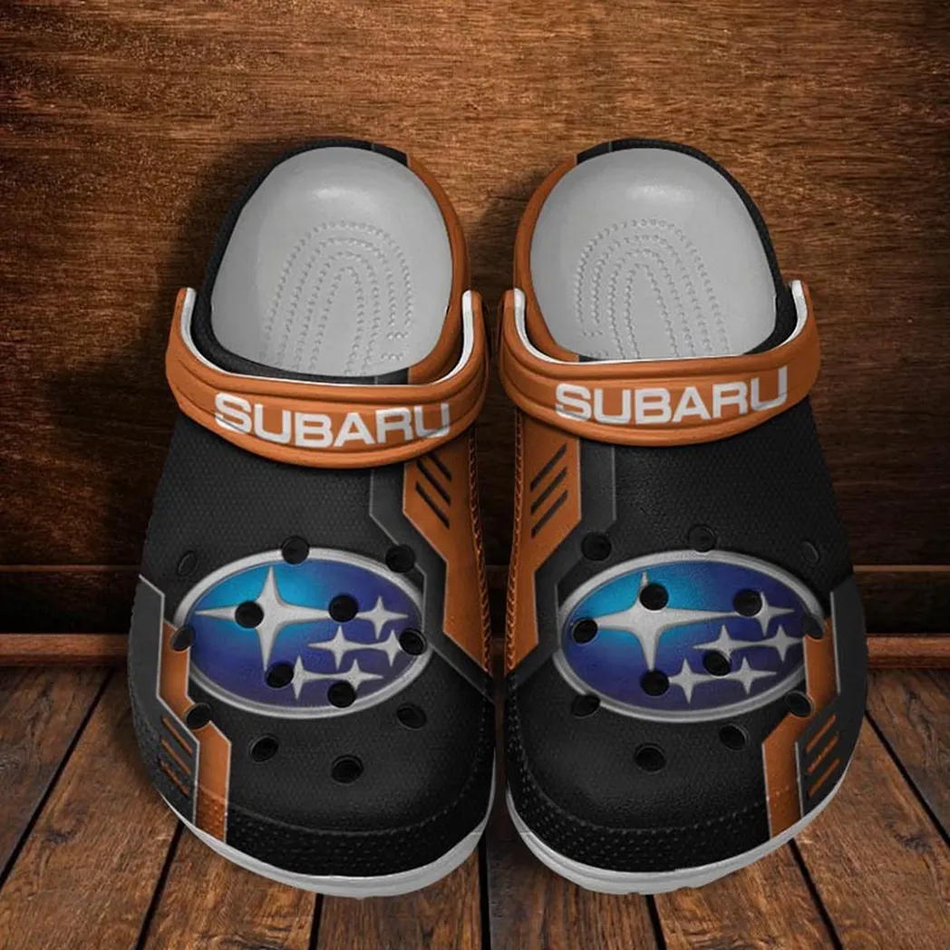 subaru crocs shoes clogs men women gift for subaru fan car185031525277 orange aslku