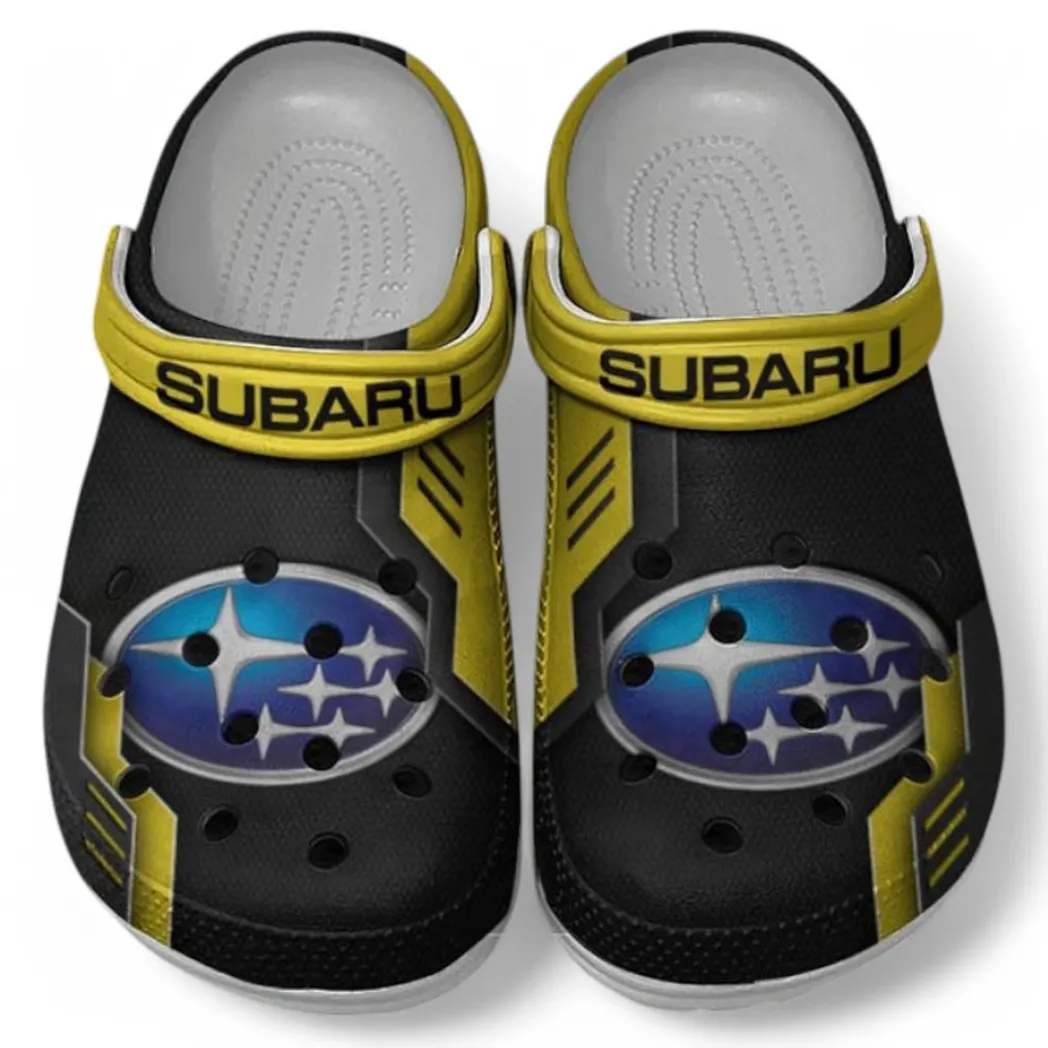 Subaru Crocs Shoes, Clogs Men Women, Gift For Subaru Fan CAR185031525277 - Yellow