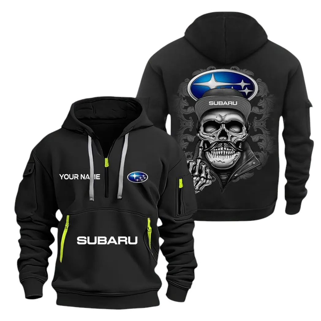 subaru half zip hoodie for men gift for subaru fan car166022625178 black pqlgo