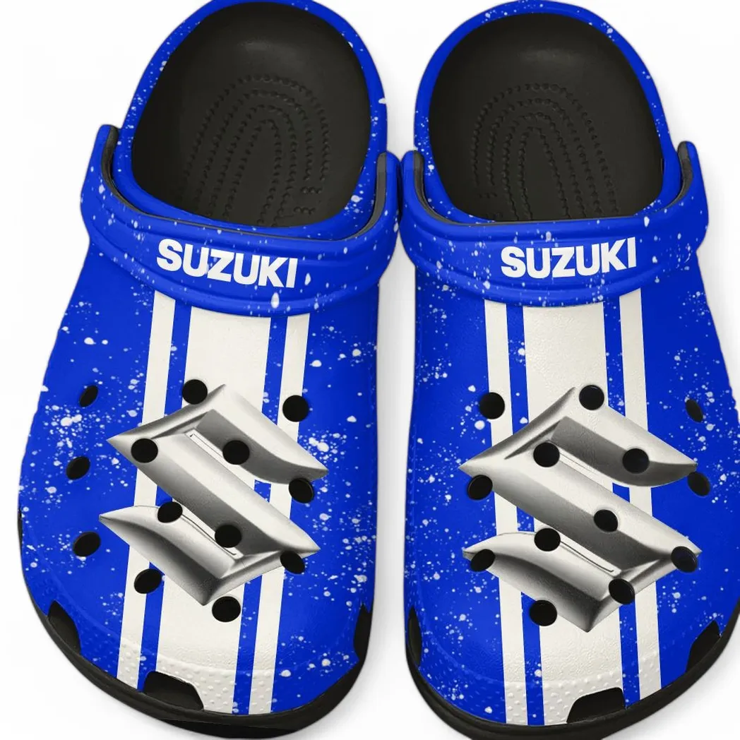 Suzuki Blue Crocs, Gift For Suzuki Blue Lovers, Gift For Him, Husband, Boyfriend CAR62022025140 - Black