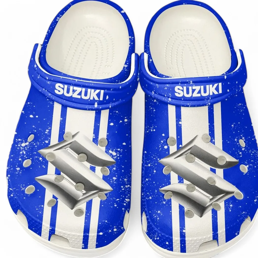 Suzuki Blue Crocs, Gift For Suzuki Blue Lovers, Gift For Him, Husband, Boyfriend CAR62022025140 - White