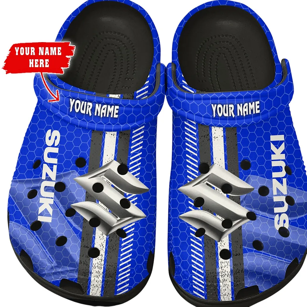 suzuki blue crocs shoes gift for suzuki blue lovers birthday gift for husband boyfriend car82022025654 black hbmfe