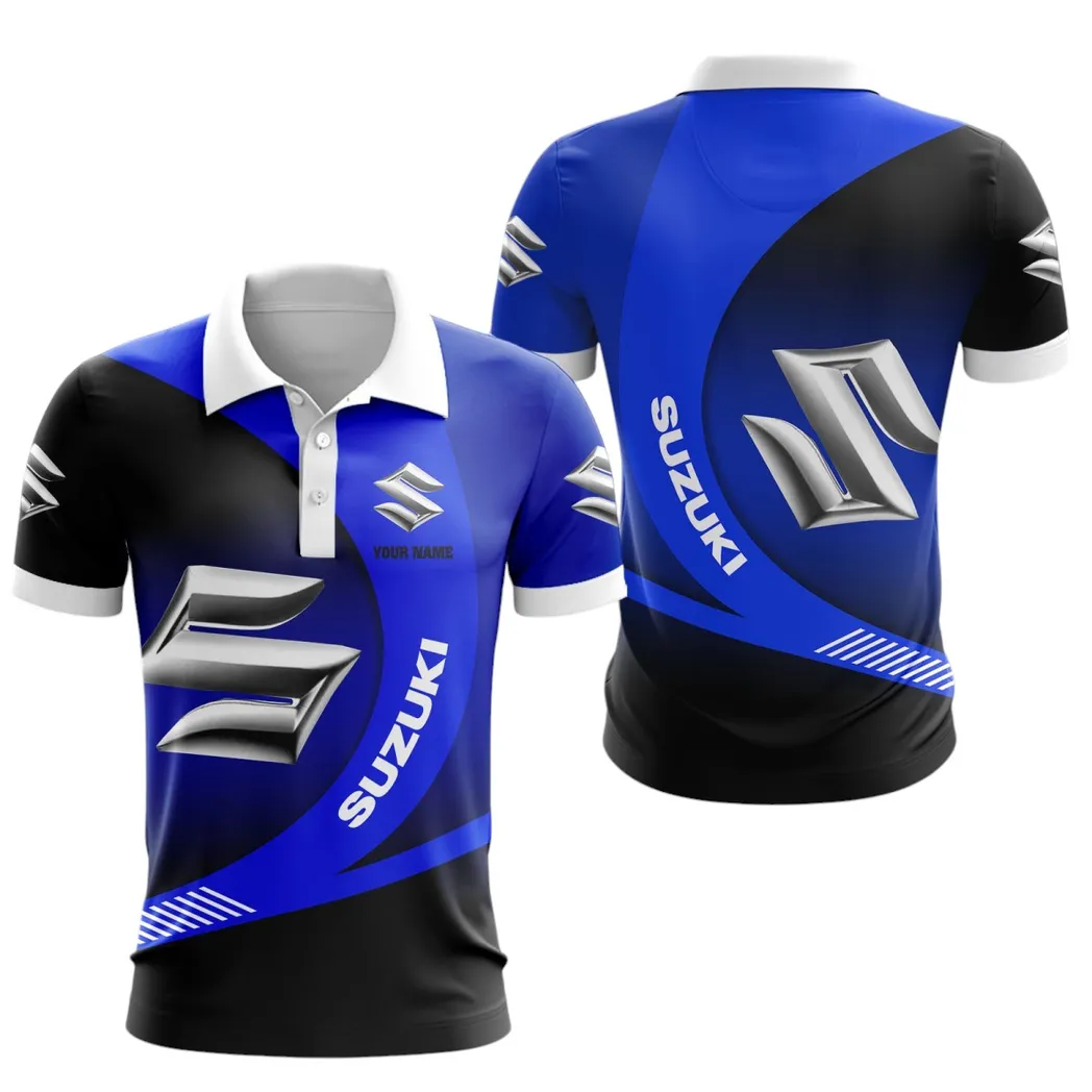 suzuki blue polo shirt gift for suzuki blue lovers gift for him husband boyfriend car7402222565