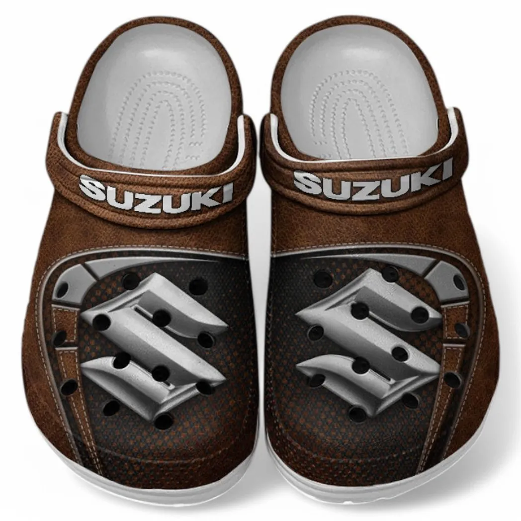 Suzuki Crocs Sandals For Men Women, Gift For Suzuki Fan CAR177031425614 - Brown
