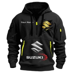 suzuki half zip hoodie car113021425840 best gift for him husband boyfriend black skl3w