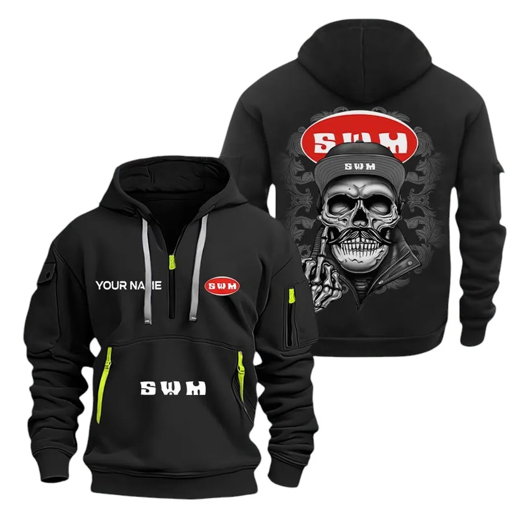 Swm Half Zip Hoodie For Men, Gift For Swm Fan CAR166022625211 - Black