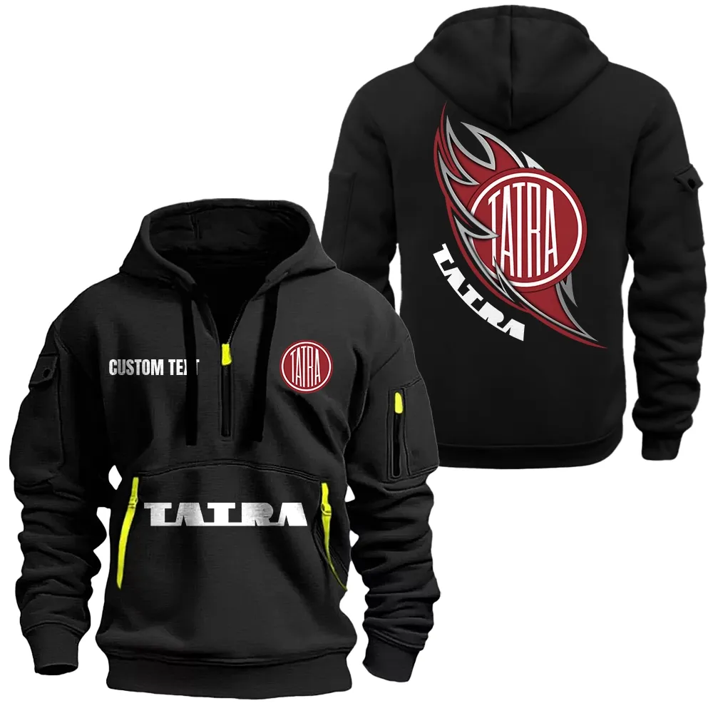 tatra hoodie half zipper car1701112185 car all over print hoodie half zipper black zd8e8