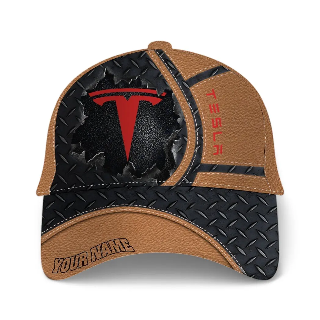 Tesla Classic Cap, Gift For Tesla Lovers, Gift For Him, Husband, Boyfriend - Brown CAR49021825071-3