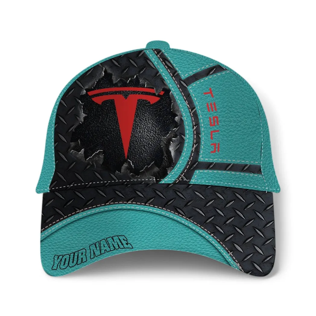 Tesla Classic Cap, Gift For Tesla Lovers, Gift For Him, Husband, Boyfriend - Cyan CAR49021825071-2