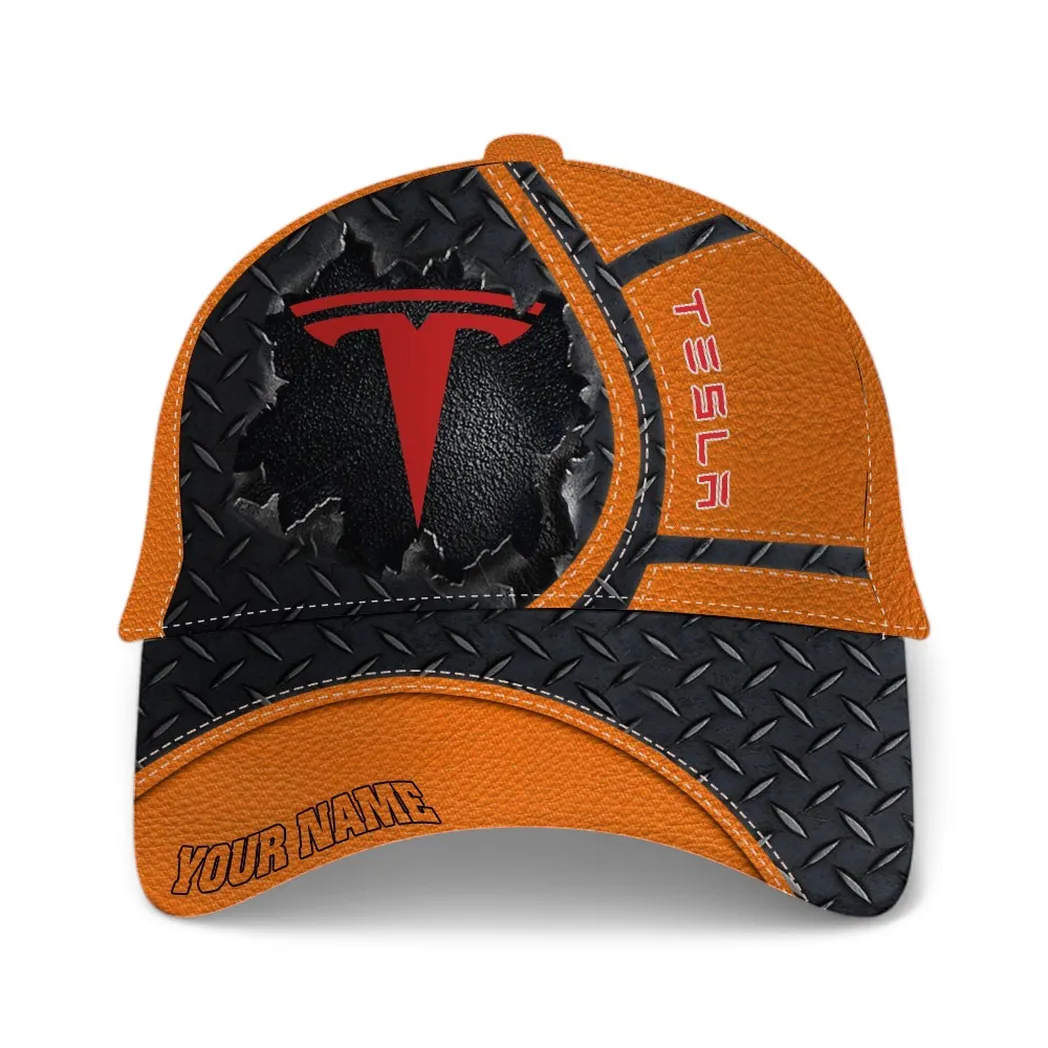 Tesla Classic Cap, Gift For Tesla Lovers, Gift For Him, Husband, Boyfriend - Orange CAR49021825071-5