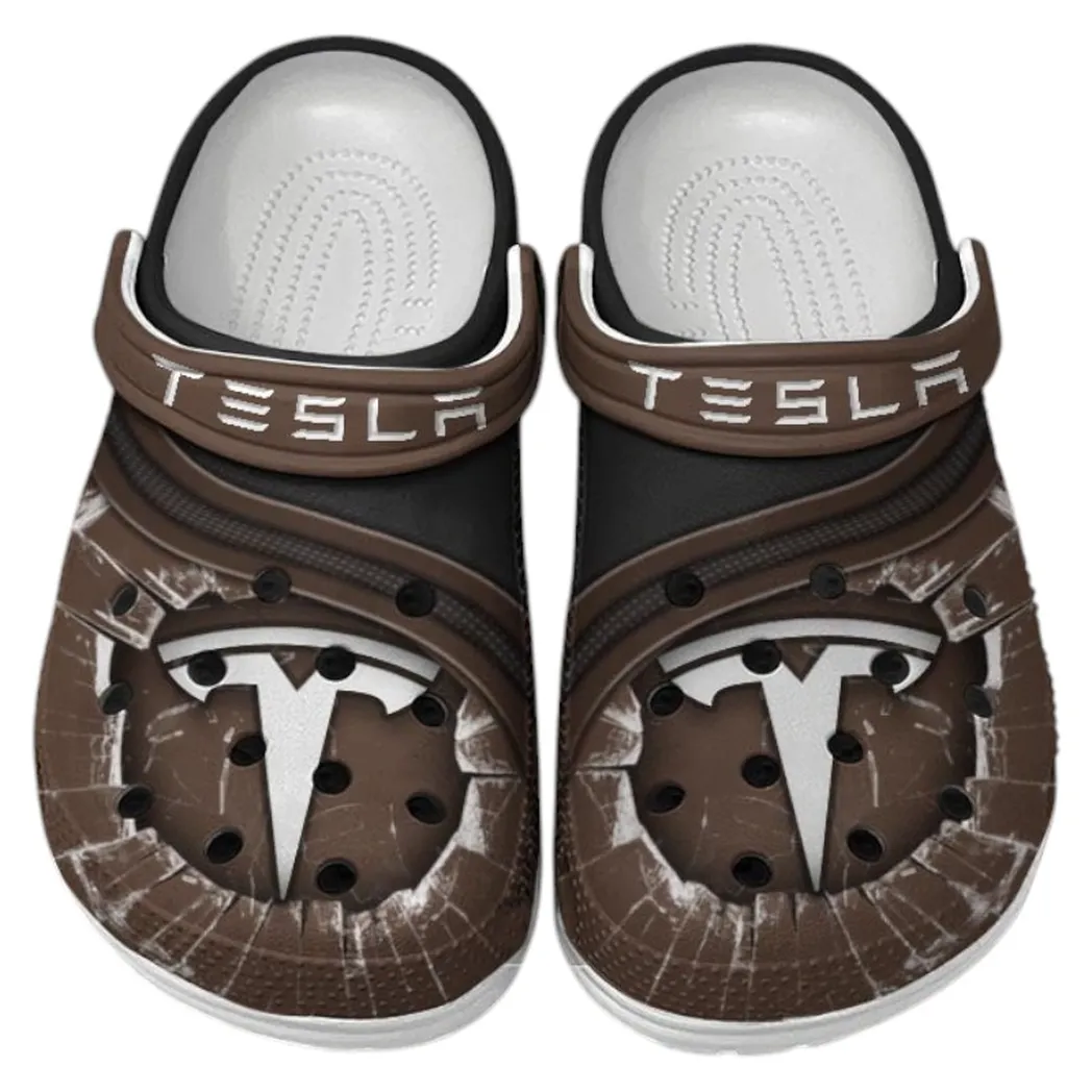 tesla crocs clogs men women gift for tesla fan car188032025139 brown 8mlam