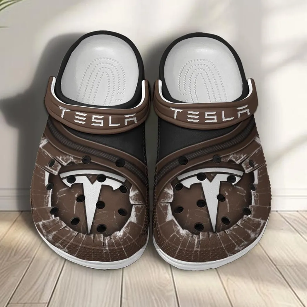 tesla crocs clogs men women gift for tesla fan car188032025139 brown jpsjs