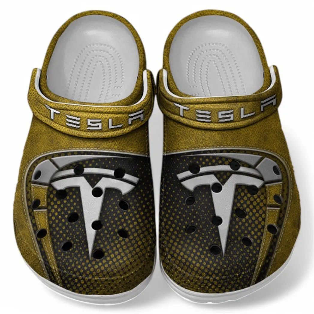 tesla crocs sandals for men women gift for tesla fan car177031425583 yellow s9n5s