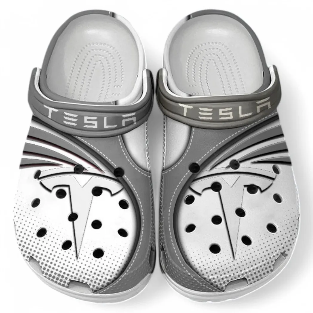 tesla crocs sandals for men women gift for tesla fan car181031525734 gray rtjv4