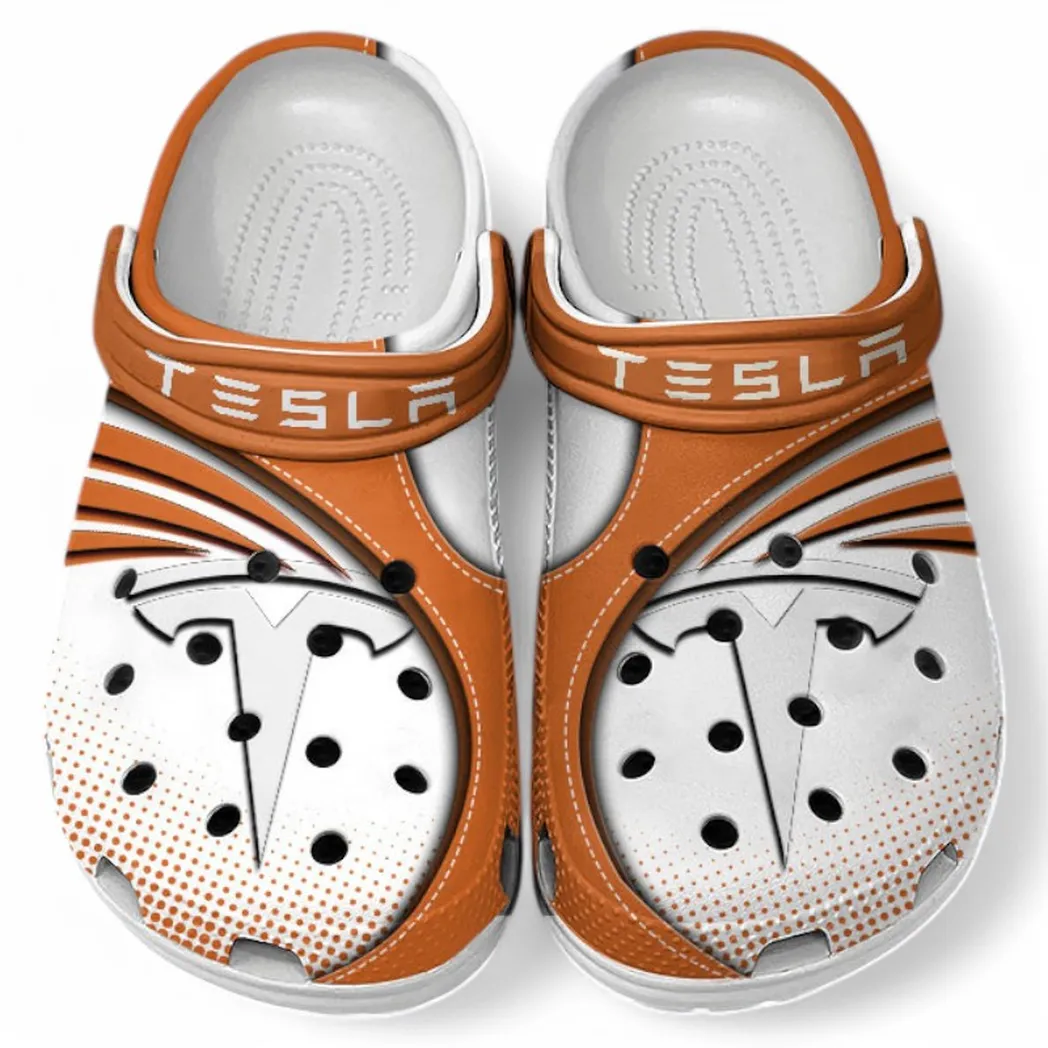 tesla crocs sandals for men women gift for tesla fan car181031525734 orange a4rla
