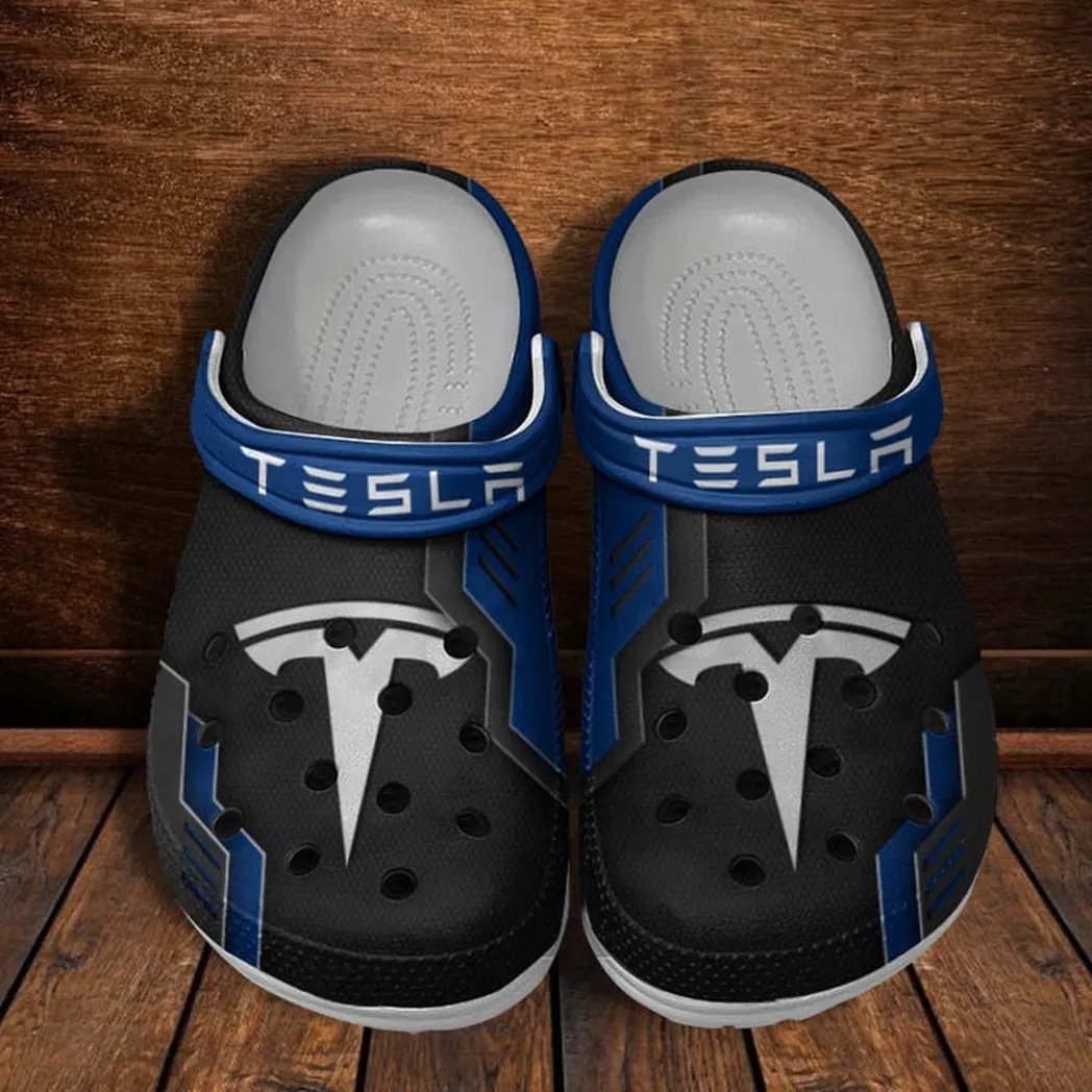 tesla crocs shoes clogs men women gift for tesla fan car185031525243 blue