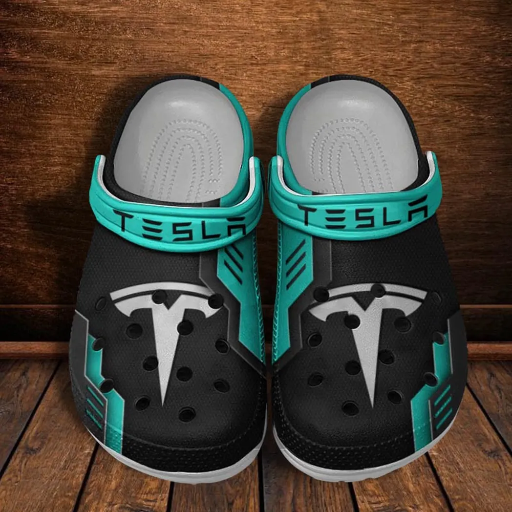 tesla crocs shoes clogs men women gift for tesla fan car185031525243 cyan