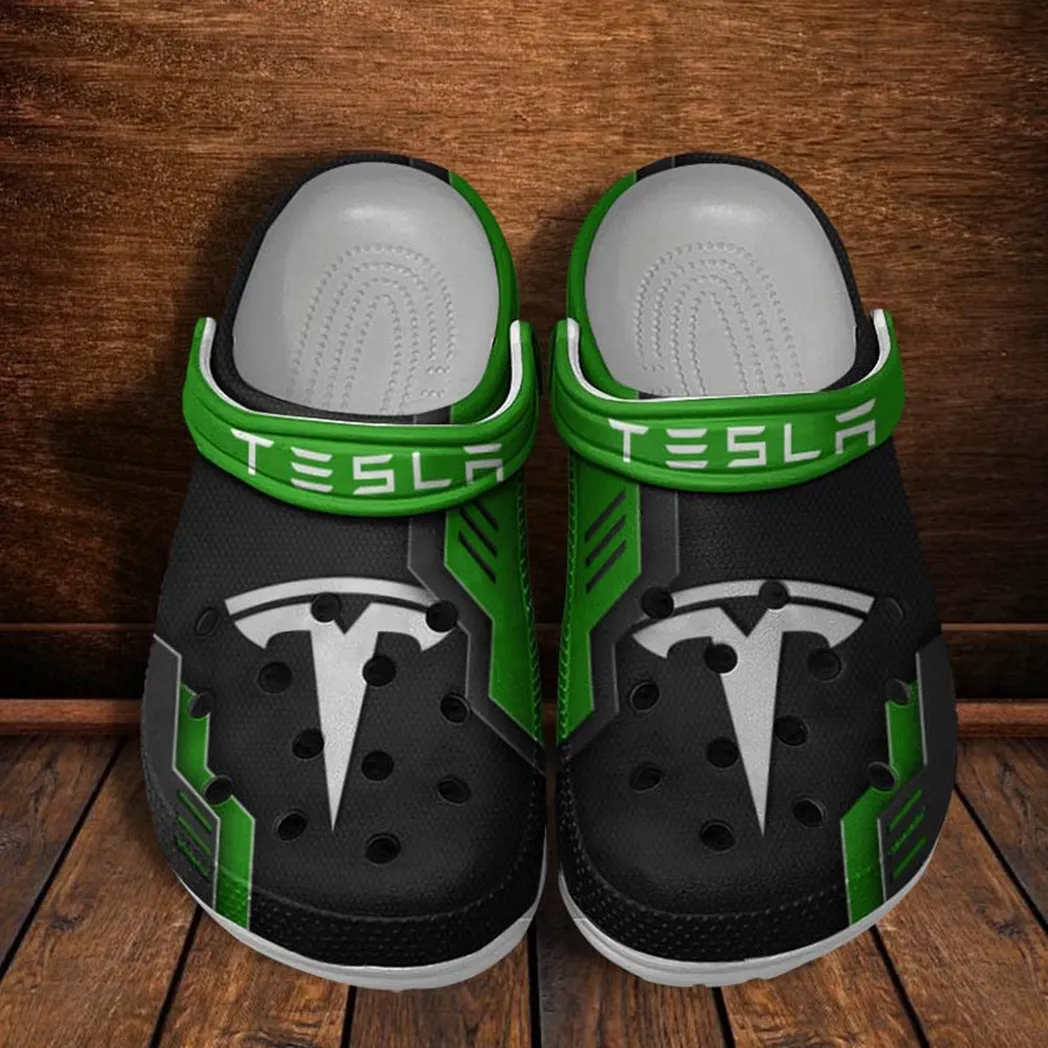 tesla crocs shoes clogs men women gift for tesla fan car185031525243 green b1awn