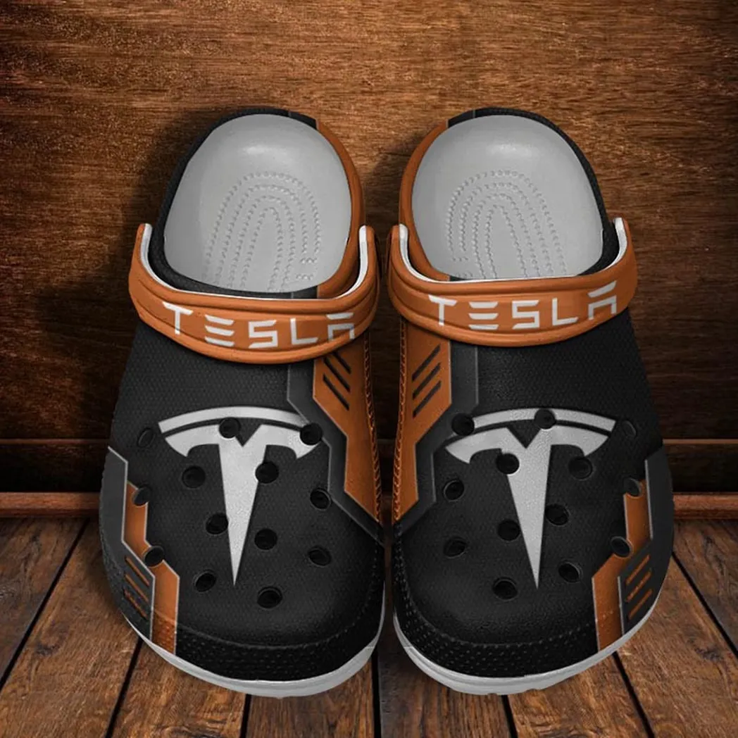 tesla crocs shoes clogs men women gift for tesla fan car185031525243 orange wdgvr
