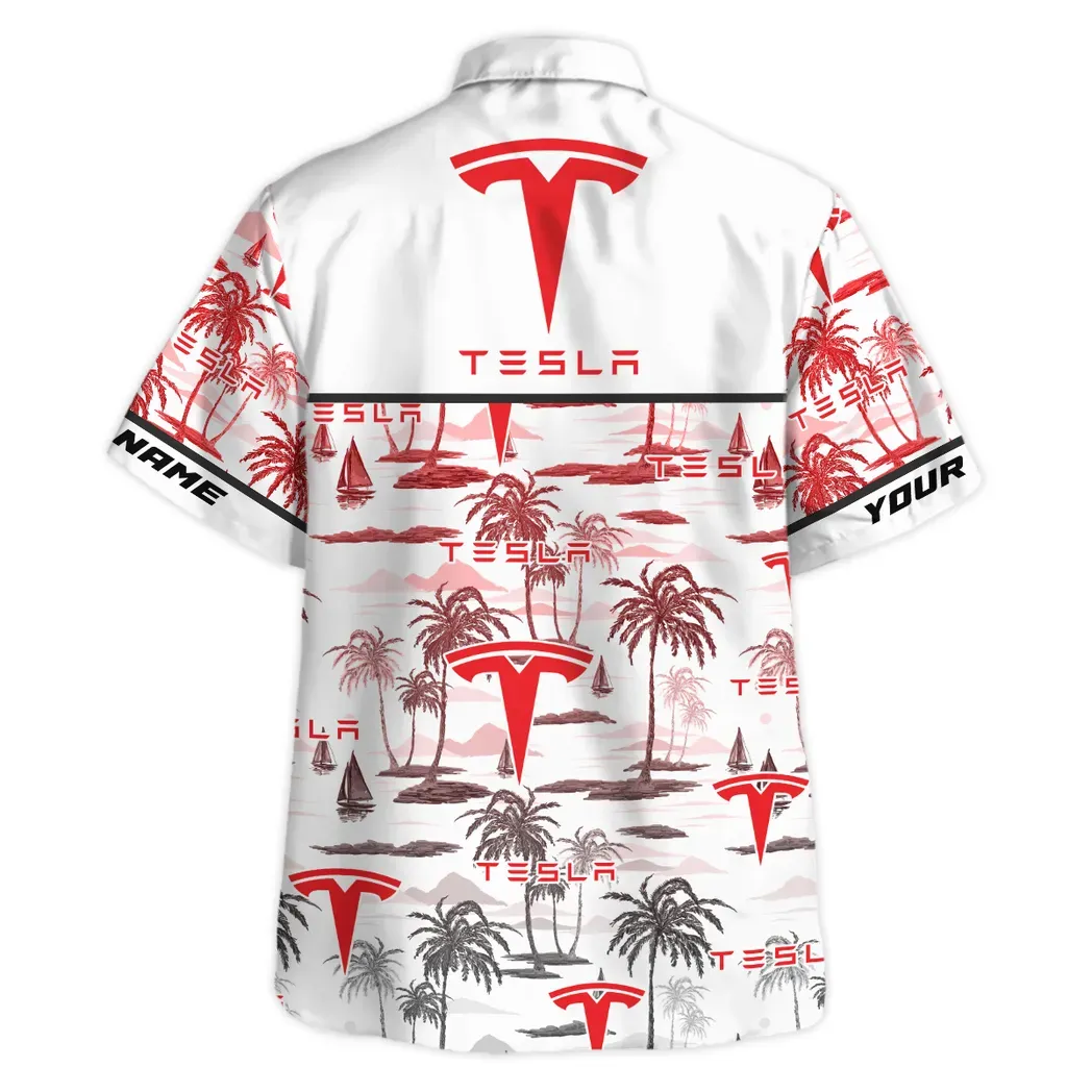 tesla custom hawaiian shirt for men gift for tesla fan car205031225716 gazzr