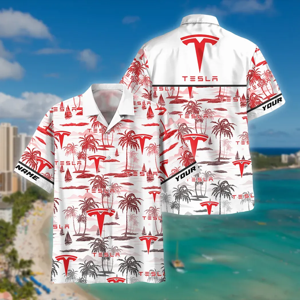 tesla custom hawaiian shirt for men gift for tesla fan car205031225716 pnoif