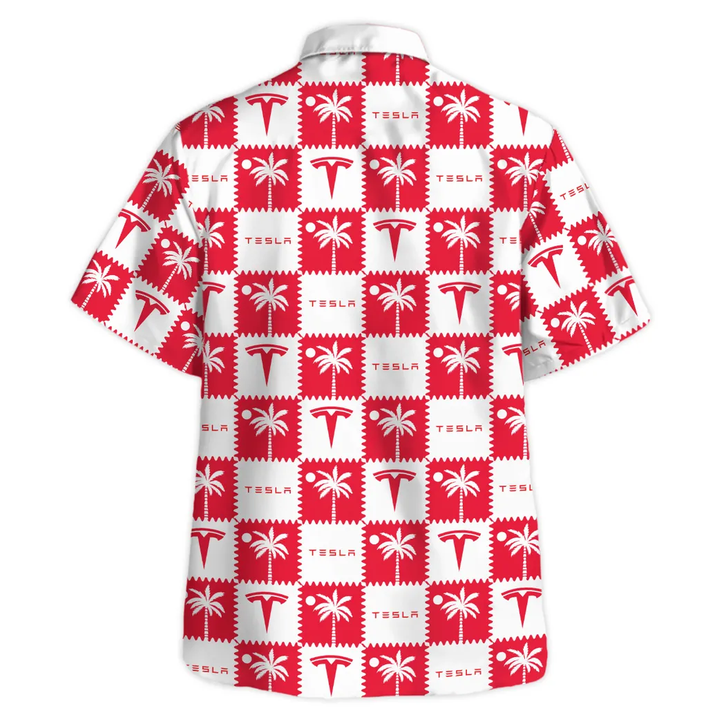 tesla hawaiian shirt for men gift for tesla lovers car200030725173