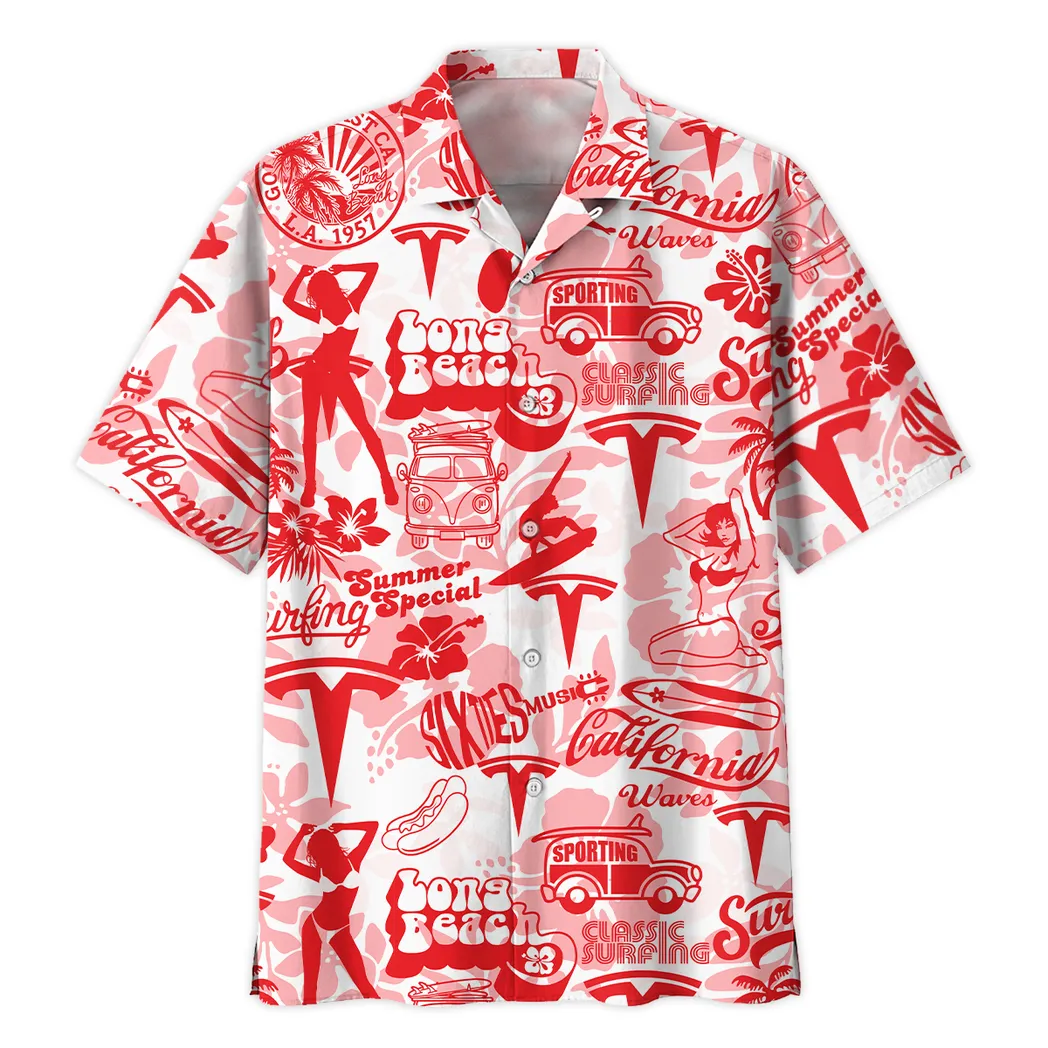 tesla hawaiian shirt for men gift for tesla lovers car201030725605 syu04