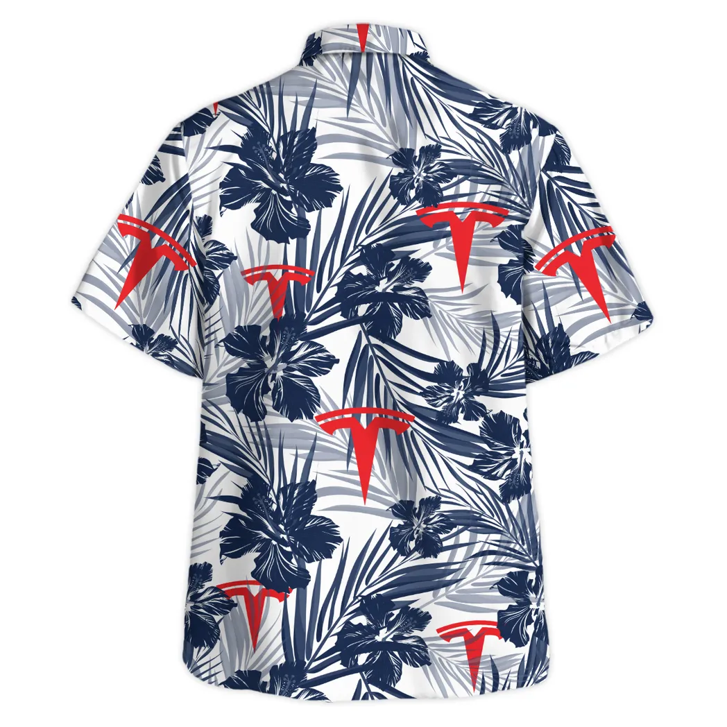 tesla hawaiian shirt for men gift for tesla lovers car203030825736
