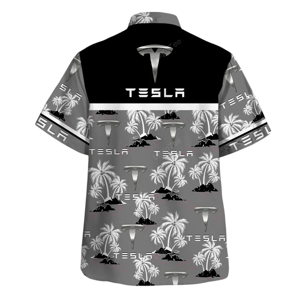tesla hawaiian shirt for men gift for tesla lovers gift for him husband boyfriend car144021125494 2 uhsov
