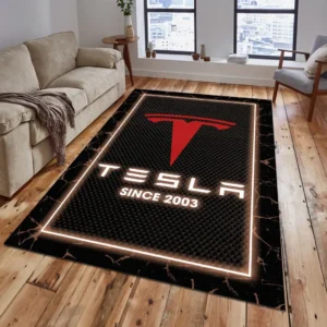 Tesla Rug, All Over Print Carpet For Tesla Lovers CAR5202192578 - Brown