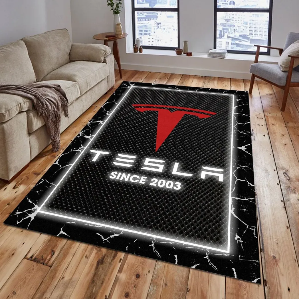 tesla rug gift for tesla lovers gift for him husband boyfriend car5202192578 grey qqkj3