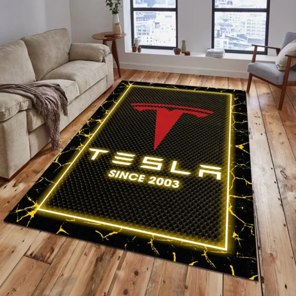 tesla rug gift for tesla lovers gift for him husband boyfriend car5202192578 yellow 1m7uq
