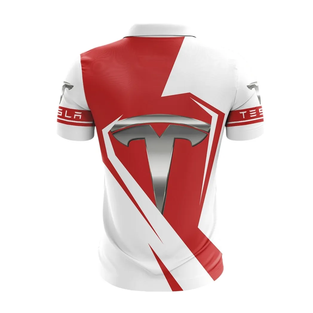 tesla zipper polo shirt gift for tesla lovers gift for him husband boyfriend car3202122514 ee9wb