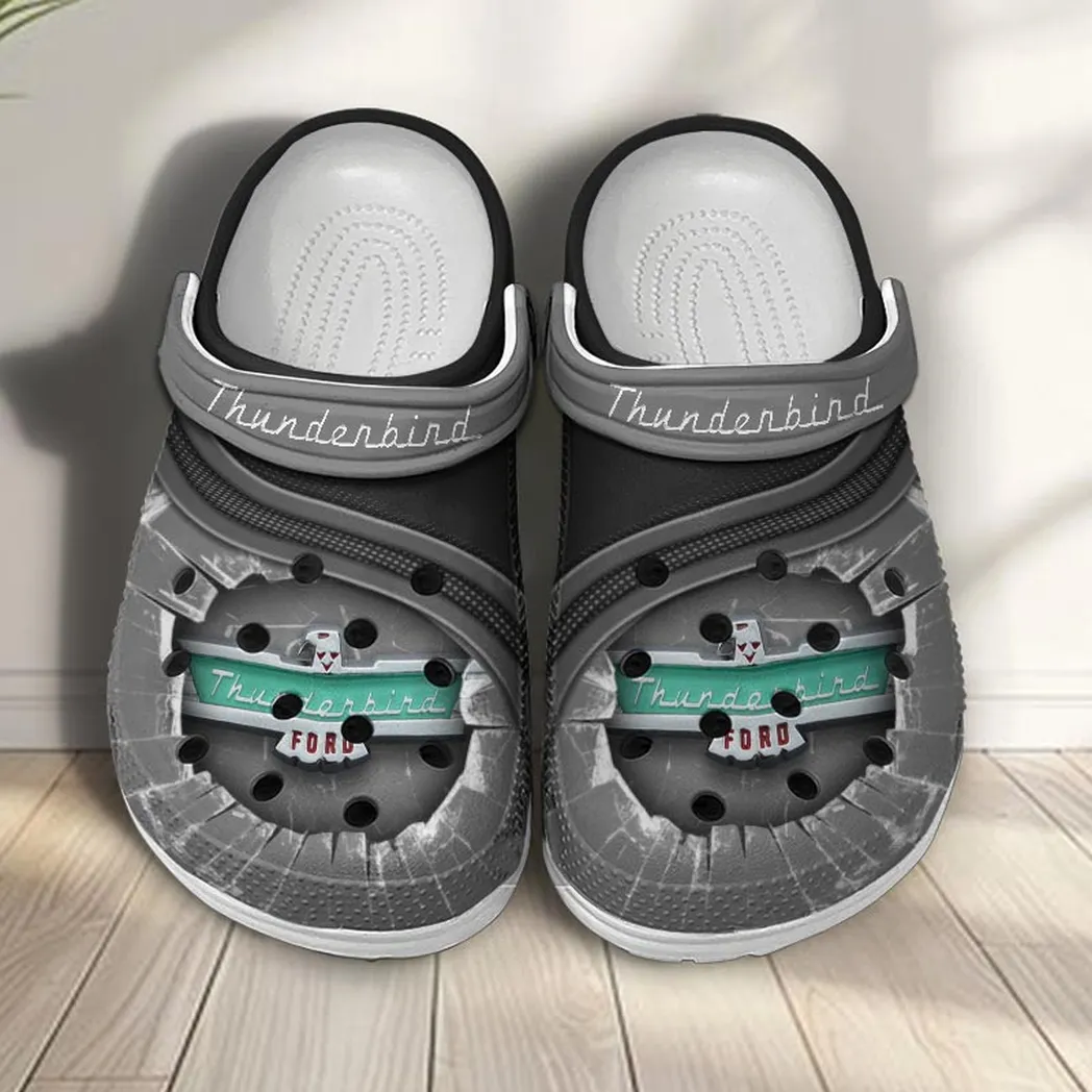 thunderbird crocs clogs men women gift for thunderbird fan car188032025155 gray 5nnwv