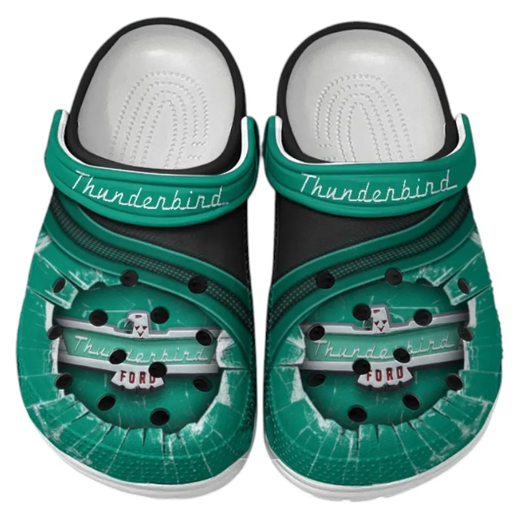 Thunderbird Crocs Clogs Men Women, Gift For Thunderbird Fan CAR188032025155 - Green
